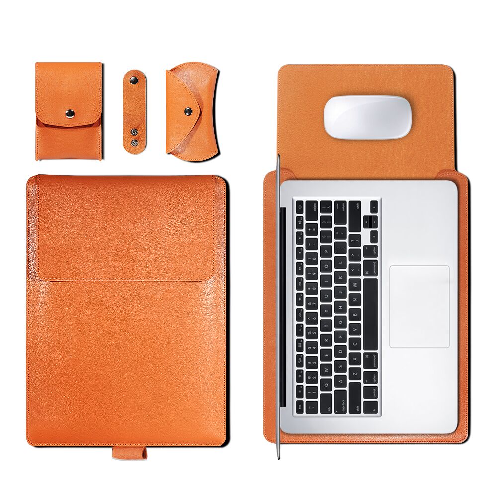 Leather Sleeve Set With Support Frame for MacBook 13-inch - Laptop Bags Australia