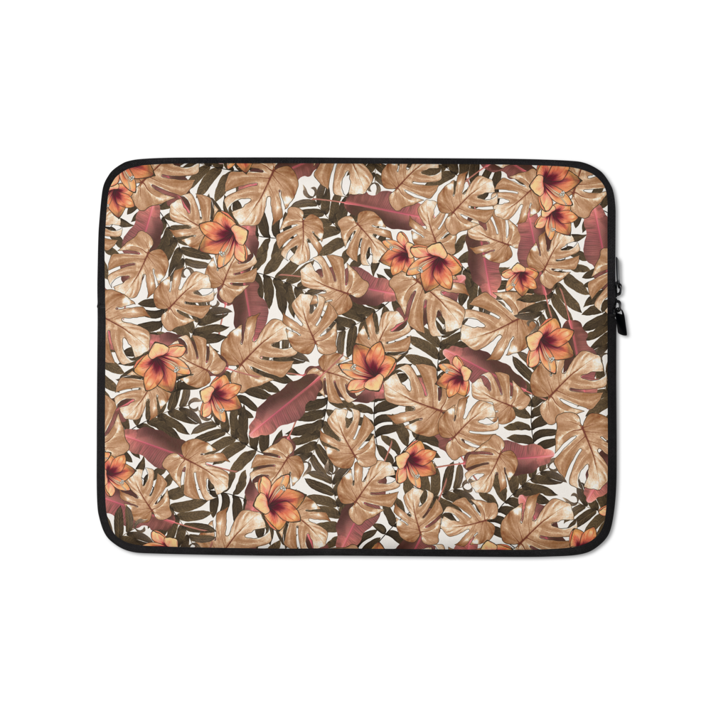 Orange Floral Laptop Case - Laptop Bags Australia