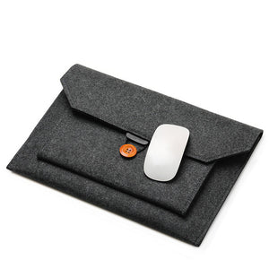 The Buttoned Wool Laptop Sleeve 13-inch - Laptop Bags Australia